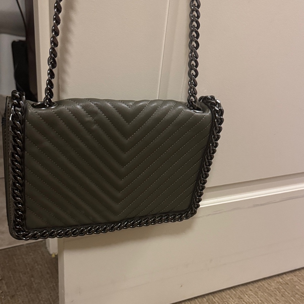 ALDO Olive Green Quilted Chain Shoulder Bag